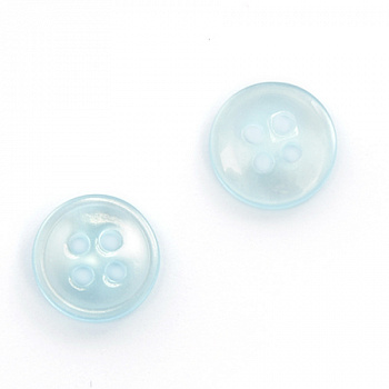 Пуговицы пластик CB M-07 цв.009 голубой 16L-10мм, 4 прокола, 144 шт