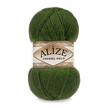 Пряжа для вязания Ализе Angora Gold (20% шерсть, 80% акрил) 5х100г/550м цв.118 зеленая трава