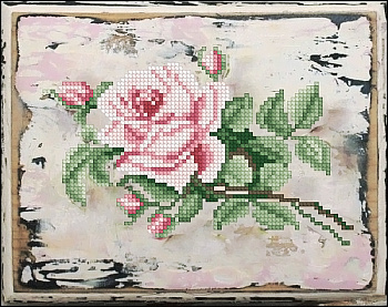 Набор для вышивания мулине КРАСА И ТВОРЧЕСТВО арт.60217 Роза 1 18,7х14,6 см