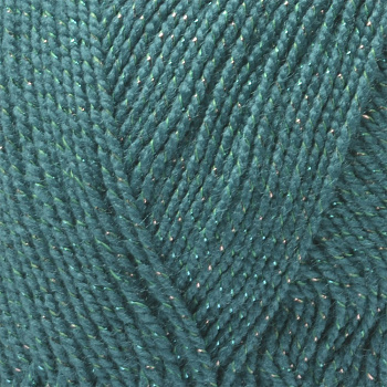Пряжа для вязания ПЕХ Мерцающая (96% акрил, 4% метанит) 5х100г/430м цв.014 морская волна