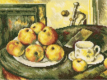Набор для вышивания РТО арт.M411 Натюрморт с яблоками 24х18 см