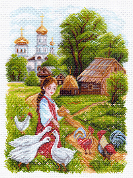 Рисунок на канве МАТРЕНИН ПОСАД арт.37х49 - 1552 На птичьем дворе