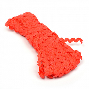 Тесьма плетеная вьюнчик арт.С-3014 (3582) г17 шир.8мм (5мм) цв.058 красный уп.20м