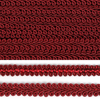 Тесьма Шанель плетеная TBY шир.12мм 0384-0016 цв.F178 (37) бордо уп.18,28м