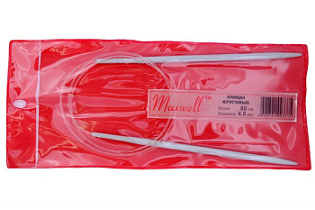 Спицы для вязания круговые Maxwell Red (Тефлон) арт.ТВ 4,5 мм /80 см