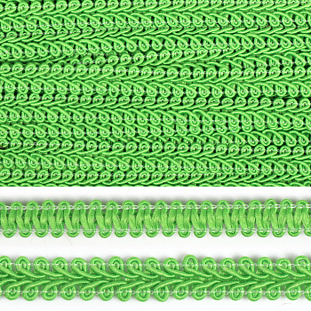 Тесьма Шанель плетеная TBY шир.12мм 0384-0016 цв.052 салатовый уп.18,28м