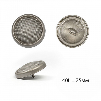 Пуговицы металлические С-ME343 цв.серебро 40L-25мм, на ножке, 36шт