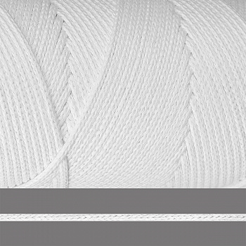 Шнур для вязания х/б 03мм цв.белый уп.100м