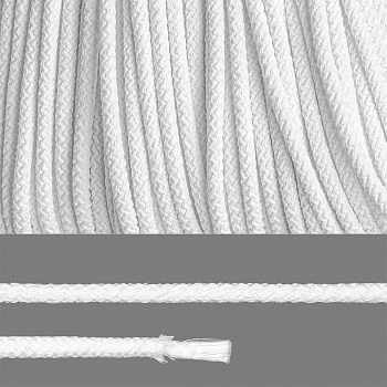 Шнур для вязания х/б 05мм с наполнителем цв.белый уп.100м