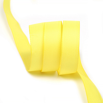 Лента Ideal репсовая в рубчик шир.15мм цв. 640 желтый уп.27,4м