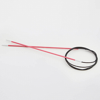 47181 Knit Pro Спицы круговые для вязания Zing 2мм/120см, алюминий, коралловый