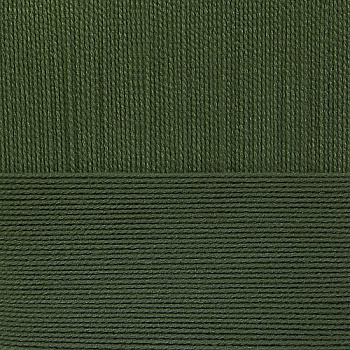 Пряжа для вязания ПЕХ Деревенская (100% полугрубая шерсть) 10х100г/250м цв.013 т.оливковый