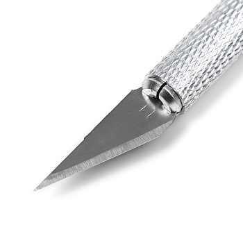 Макетный нож цанговый Maxwell арт.TBY.FC-01 алюминий с лезвием цв.серебро