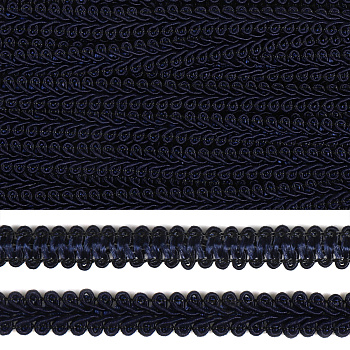 Тесьма Шанель плетеная TBY шир.12мм 0384-0016 цв.154 т.синий уп.18,28м