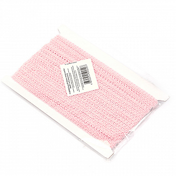 Тесьма Шанель плетеная TBY шир.8мм 0384-0017 цв.43 розовый уп.9м