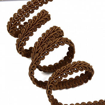 Тесьма Шанель плетеная TBY шир.8мм 0384-0017 цв.30 коричневый уп.9м