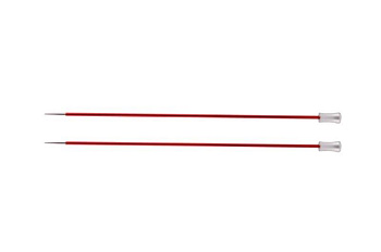 47293 Knit Pro Спицы прямые для вязания Zing 2,5мм/35см, алюминий, гранатовый, 2шт