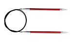 47203 Knit Pro Спицы круговые для вязания Zing 2,5мм/150см, алюминий, гранатовый