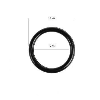 Кольцо для бюстгальтера d10мм пластик TBY-82609 цв.черный, уп.100шт