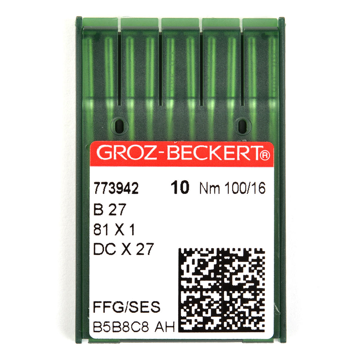 Купить Игла для промышленных швейных машин Groz-Beckert B27/81x1/DCx27/DCx1  FFG №100 уп.10 шт. арт.773942 оптом по цене 420.75 р