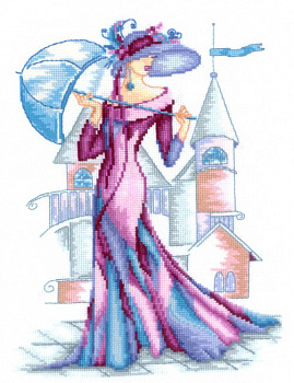 Набор для вышивания СДЕЛАЙ СВОИМИ РУКАМИ арт.Р-13 Пурпурный шелк 22х29 см
