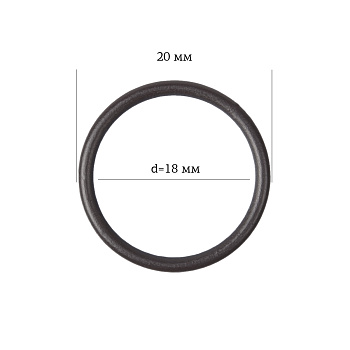 Кольцо для бюстгальтера Ø17,8мм металл ARTA.F.2976 цв.111 шоколадно-коричневый, уп.50шт