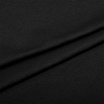Ткань трикотаж Футер 2х нитка петля с лайкрой 240г пенье 180см черный пач.20-30кг