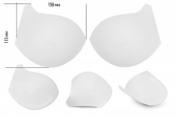 Чашечки корсетные TBY-10.01 с эффектом push-up р.80 цв. белый уп.10 пар