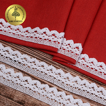 Тесьма вязаная KRUZHEVO 30мм TBY.6585 цв.02 белый уп.25м