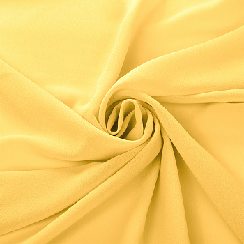 Ткань шифон арт.TBY.8024-152 плот.85г/м2 100% ПЭ шир. 150см цв.152 нежно желтый рул.30м