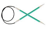 47196 Knit Pro Спицы круговые для вязания Zing 8мм/120см, алюминий, изумрудный