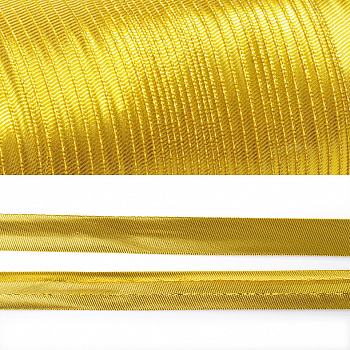 Косая бейка металлизированная шир.15мм цв.золото уп.132 м А