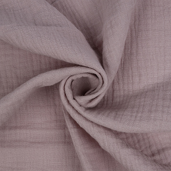 Ткань Муслин 125 г/м² 100% хлопок шир.130 см арт.TBY.Mus.24723.33 цв.33 пудро-розовый уп.5м