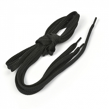 Шнурки плоские 9 мм 7с859 длина 120 см, компл.2шт, цв. черный