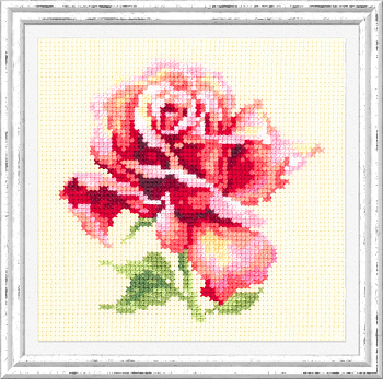 Набор для вышивания ЧУДЕСНАЯ ИГЛА арт.150-001 Прекрасная роза 11х11 см