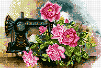 Набор Паутинка для изготовления картины со стразами арт.М268 Розовое настроение 45х30 см