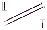 47309 Knit Pro Спицы прямые для вязания Zing 12мм/35см, алюминий, фиолетовый бархат, 2шт