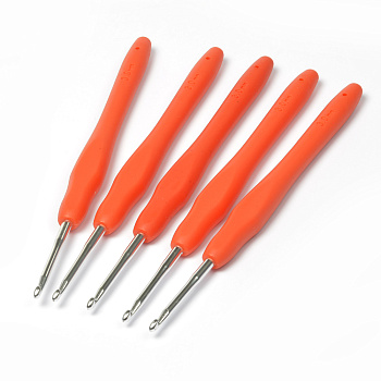 Крючок алюминиевый для вязания Maxwell Colors с резиновой ручкой арт.TB.AL-REZ07  3мм