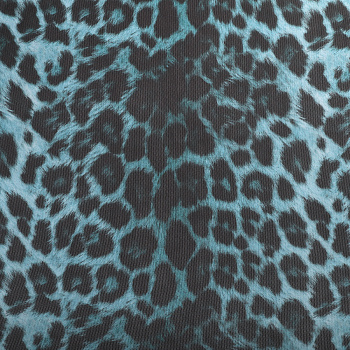 Сетка эластичная арт.T-0904 120г/м² принт Леопард ш.150см цв.2 морская волна уп.3м