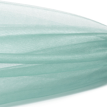 Фатин Кристалл средней жесткости блестящий арт.K.TRM шир.300см, 100% полиэстер цв. 25 К уп.50м - нежно-бирюзовый