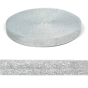 Тесьма вязаная окантовочная 22мм арт.001-10462 цв.люрекс серебро уп.100м