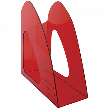 Лоток для бумаг вертикальный Berlingo Mega top, тонированный красный