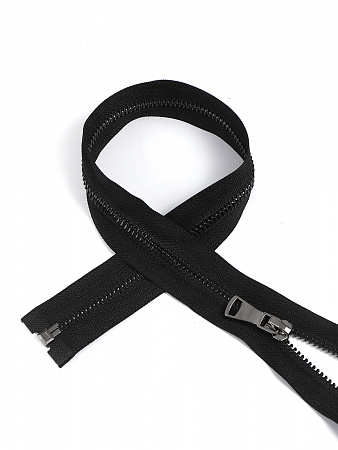 Молния Mzip мет. №5 черный никель шлиф.звено, 40 см цв.F322 черный уп.50шт