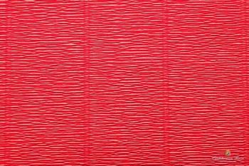 Бумага гофрированная Италия 50см х 2,5м 140г/м² цв.980 красный