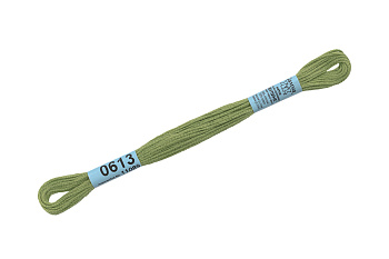 Нитки для вышивания Gamma мулине (0207-0819) 100% хлопок 24 x 8 м цв.0613 св.оливковый