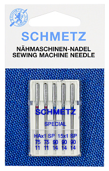 Иглы для бытовых швейных машин Schmetz Супер стрейч 130/705 HA x 1 SP №75(2), 90(3) уп.5 игл