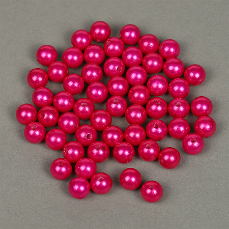 Бусины MAGIC 4 HOBBY круглые перламутр 12мм цв.014 малина уп.500г (530шт)