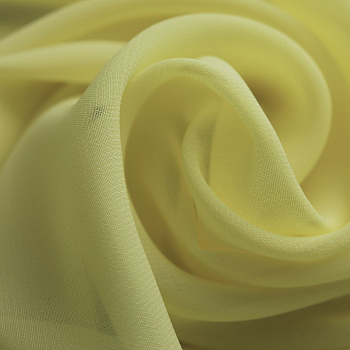 Ткань Шифон 80 г/м² 100% полиэстер шир.150 см арт.Р.14947.14 цв.14 желтый уп.40м (±5м)