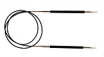 41182 Knit Pro Спицы круговые для вязания Karbonz 2,5мм/80см, карбон, черный