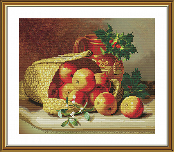Набор для вышивания мулине НОВА СЛОБОДА арт.СР3304 Сладкие яблочки 34х28 см